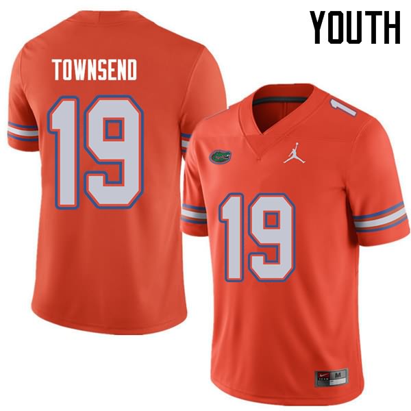 NCAA Florida Gators Johnny Townsend Youth #19 Jordan Brand Orange Stitched Authentic College Football Jersey VJS5364CM